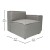 Flash Furniture IS-IT2231-RC-GRY-GG Luxury Modular Sectional Sofa, Right Side with Arm Rest, Gray addl-4