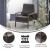 Flash Furniture IS-IT673317-BK-GG Mid-Century Modern Black LeatherSoft Armchair with Walnut Wood Frame addl-3