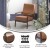 Flash Furniture IS-IT673317-BR-GG Mid-Century Modern Cognac LeatherSoft Armchair with Walnut Wood Frame addl-3