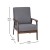Flash Furniture IS-IT673317-GY-GG Mid-Century Modern Gray Faux Linen Armchair with Walnut Wood Frame addl-4
