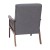 Flash Furniture IS-IT673317-GY-GG Mid-Century Modern Gray Faux Linen Armchair with Walnut Wood Frame addl-7