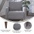 Flash Furniture IS-PC100-GY-GG Mid-Century Modern Slate Gray Tufted Faux Linen Armchair with Wood Legs addl-3