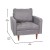 Flash Furniture IS-PC100-GY-GG Mid-Century Modern Slate Gray Tufted Faux Linen Armchair with Wood Legs addl-4