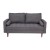 Flash Furniture IS-PL100-DKGY-GG Mid-Century Modern Dark Gray Tufted Faux Linen Loveseat Sofa with Wood Legs addl-10