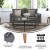 Flash Furniture IS-PL100-DKGY-GG Mid-Century Modern Dark Gray Tufted Faux Linen Loveseat Sofa with Wood Legs addl-3