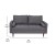 Flash Furniture IS-PL100-DKGY-GG Mid-Century Modern Dark Gray Tufted Faux Linen Loveseat Sofa with Wood Legs addl-4