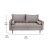 Flash Furniture IS-PL100-GY-GG Mid-Century Modern Slate Gray Tufted Faux Linen Loveseat Sofa with Wood Legs addl-4