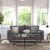 Flash Furniture IS-PS100-DKGY-GG Mid-Century Modern Dark Gray Tufted Faux Linen Sofa with Wood Legs addl-1
