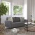 Flash Furniture IS-PS100-DKGY-GG Mid-Century Modern Dark Gray Tufted Faux Linen Sofa with Wood Legs addl-5