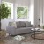 Flash Furniture IS-PS100-GY-GG Mid-Century Modern Slate Gray Tufted Faux Linen Sofa with Wood Legs addl-5