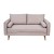 Flash Furniture IS-VL100-BR-GG Mid-Century Modern Taupe Faux Linen Loveseat Sofa with Wood Legs addl-10