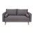 Flash Furniture IS-VL100-GY-GG Mid-Century Modern Slate Gray Faux Linen Loveseat Sofa with Wood Legs addl-10