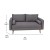 Flash Furniture IS-VL100-GY-GG Mid-Century Modern Slate Gray Faux Linen Loveseat Sofa with Wood Legs addl-4