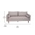 Flash Furniture IS-VS100-BR-GG Mid-Century Modern Taupe Faux Linen Sofa with Wood Legs addl-4
