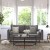 Flash Furniture IS-VS100-GY-GG Mid-Century Modern Stone Gray Faux Linen Sofa with Wood Legs addl-1