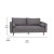 Flash Furniture IS-VS100-GY-GG Mid-Century Modern Stone Gray Faux Linen Sofa with Wood Legs addl-4