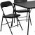 Flash Furniture JB-1-GG 5 Piece Black Folding Card Table and Chair Set addl-10