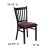 Flash Furniture XU-DG-6Q2B-VRT-BURV-GG Vertical Back Black Metal Restaurant Chair with Burgundy Vinyl Seat addl-1