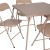 Flash Furniture JB-1-TAN-GG 5 Piece Tan Folding Card Table and Chair Set addl-15