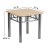 Flash Furniture JB-6-END-NAT-GG Natural Laminate End Table with Silver Steel Frame addl-3