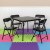 Flash Furniture JB-9-KID-BK-GG Kids Black 5 Piece Folding Table and Chair Set addl-1
