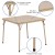 Flash Furniture JB-9-KID-TN-GG Kids Tan 5 Piece Folding Table and Chair Set addl-4