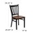 Flash Furniture XU-DG-6Q2B-VRT-CHYW-GG Vertical Back Black Metal Restaurant Chair with Cherry Wood Seat addl-1