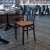 Flash Furniture XU-DG-6Q2B-VRT-CHYW-GG Vertical Back Black Metal Restaurant Chair with Cherry Wood Seat addl-2