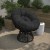 Flash Furniture JE-5101W-BK-GG Comfort Series Black Swivel Patio Chair with Black Cushion addl-6