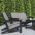 Flash Furniture JJ-C14021-BK-GG All-Weather Poly Resin Wood Adirondack Style Deep Seat Patio Club Chair with Cushions, Black/Charcoal addl-6