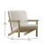 Flash Furniture JJ-C14021-BR-GG All-Weather Poly Resin Wood Adirondack Style Deep Seat Patio Club Chair with Cushions, Natural Cedar/Cream addl-4