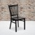 Flash Furniture XU-DG-6Q2B-VRT-MAHW-GG Vertical Back Black Metal Restaurant Chair with Mahogany Wood Seat addl-1