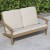 Flash Furniture JJ-C14022-BR-GG All-Weather Poly Resin Wood Adirondack Style Deep Seat Patio Loveseat with Cushions, Natural Cedar/Cream addl-5
