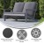 Flash Furniture JJ-C14022-GY-GG All-Weather Poly Resin Wood Adirondack Style Deep Seat Patio Loveseat with Cushions, Gray/Gray addl-3