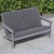 Flash Furniture JJ-C14022-GY-GG All-Weather Poly Resin Wood Adirondack Style Deep Seat Patio Loveseat with Cushions, Gray/Gray addl-5