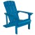 Flash Furniture JJ-C145012-32D-BLU-GG 3 Piece Blue Poly Resin Wood Adirondack Chair Set with Fire Pit addl-8
