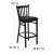 Flash Furniture XU-DG-6R6B-VRT-BAR-BLKV-GG Vertical Back Black Metal Restaurant Barstool with Black Vinyl Seat addl-1
