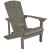 Flash Furniture JJ-C145012-32D-LTG-GG 3 Piece Gray Poly Resin Wood Adirondack Chair Set with Fire Pit addl-8