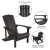 Flash Furniture JJ-C145012-32D-SLT-GG 3 Piece Slate Gray Poly Resin Wood Adirondack Chair Set with Fire Pit addl-3