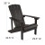 Flash Furniture JJ-C145012-32D-SLT-GG 3 Piece Slate Gray Poly Resin Wood Adirondack Chair Set with Fire Pit addl-5