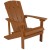 Flash Furniture JJ-C145012-32D-TEAK-GG 3 Piece Teak Poly Resin Wood Adirondack Chair Set with Fire Pit addl-8
