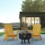 Flash Furniture JJ-C145012-32D-YLW-GG 3 Piece Yellow Poly Resin Wood Adirondack Chair Set with Fire Pit addl-1