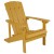 Flash Furniture JJ-C145012-32D-YLW-GG 3 Piece Yellow Poly Resin Wood Adirondack Chair Set with Fire Pit addl-8