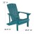 Flash Furniture JJ-C14501-2-T14001-SFM-GG Sea Foam All-Weather Poly Resin Wood Adirondack Chair with Side Table, 2 Pack  addl-5