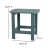 Flash Furniture JJ-C14501-2-T14001-SFM-GG Sea Foam All-Weather Poly Resin Wood Adirondack Chair with Side Table, 2 Pack  addl-6