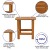 Flash Furniture JJ-C14501-2-T14001-TEAK-GG Teak All-Weather Poly Resin Wood Adirondack Chair with Side Table, 2 Pack  addl-4