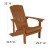 Flash Furniture JJ-C14501-2-T14001-TEAK-GG Teak All-Weather Poly Resin Wood Adirondack Chair with Side Table, 2 Pack  addl-5