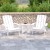 Flash Furniture JJ-C14501-2-T14001-WH-GG White All-Weather Poly Resin Wood Adirondack Chair with Side Table, 2 Pack addl-1