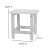 Flash Furniture JJ-C14501-2-T14001-WH-GG White All-Weather Poly Resin Wood Adirondack Chair with Side Table, 2 Pack addl-6