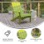 Flash Furniture JJ-C14501-LM-GG Lime Green Indoor/Outdoor Poly Resin Adirondack Chair addl-3
